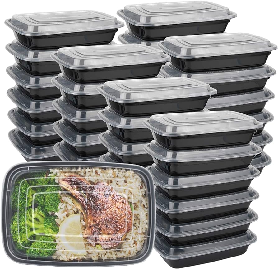 Rectangular Plastic Disposable Food Containers for Takeout, Catering, and Home Use (1)