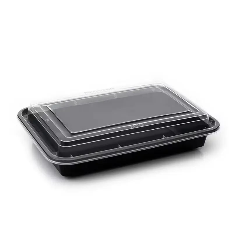 Rectangular Plastic Disposable Food Containers for Takeout, Catering, and Home Use (2)