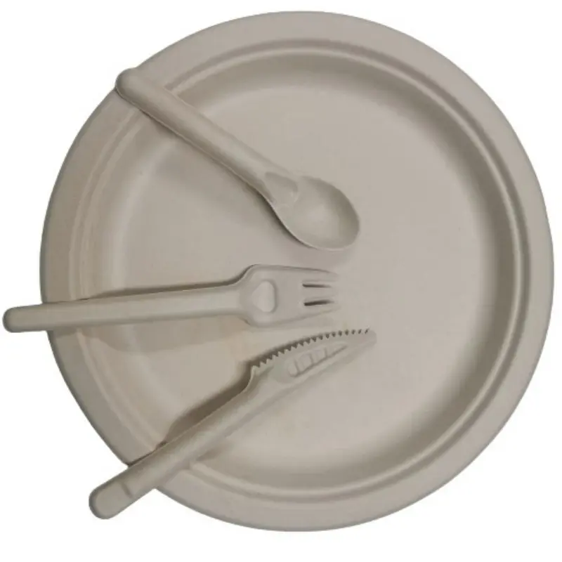 100% Bagasse Biodegradable & Compostable Cutlery – Knives, Forks, Spoons