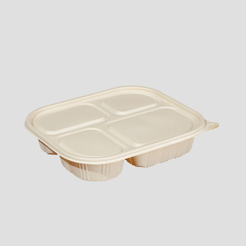 Compostable Cornstarch Takeaway Container with Lid - Eco-Friendly 4-Compartment Box (3).jpg