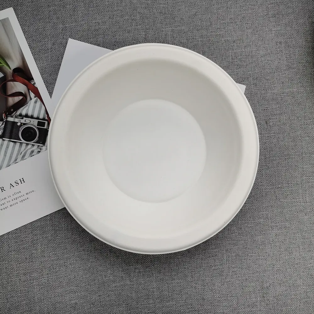 Eco-Friendly 14oz (400ml) White Bagasse Bowl – Biodegradable & Compostable for a Greener Future (10)