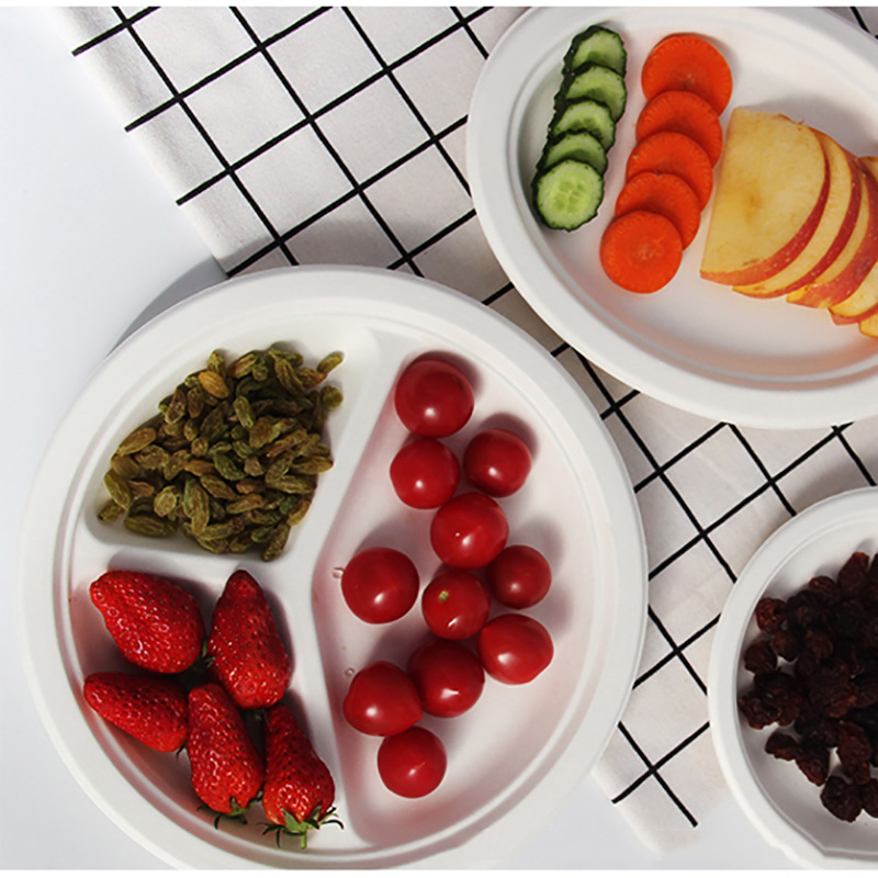 Biodegradable 10-Inch Sugarcane Bagasse Oval Plate – Eco-Friendly Disposable Serving Plate for Food Service & Catering