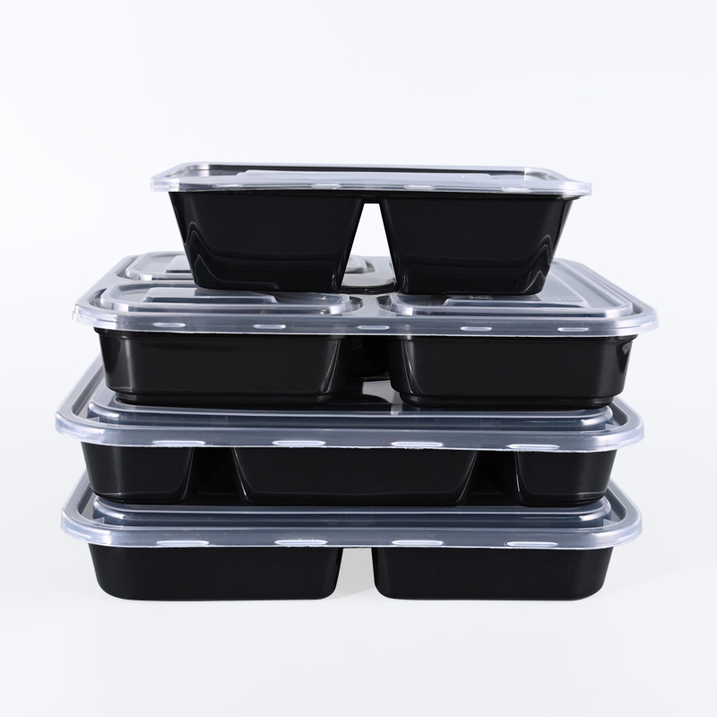 Rectangular Plastic Disposable Food Containers for Takeout, Catering, and Home Use (3)